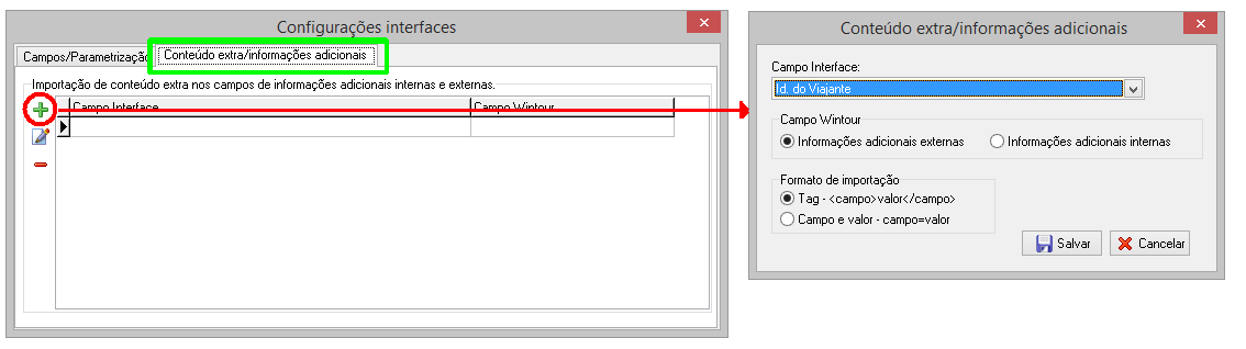 Configuração para importação do ID do viajante