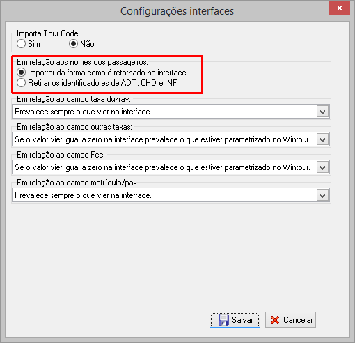 Acesso as configurações da interface ArgoIT