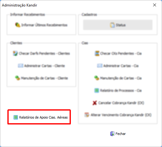 Relatórios de apoio à cobrança de impostos ref. à kandir