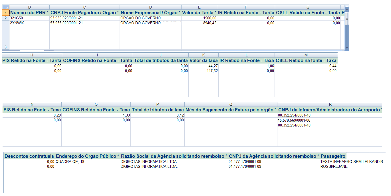 Exemplo do Relatório LK-03